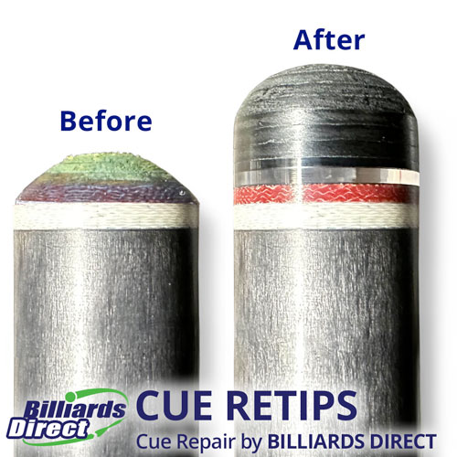 Pool cue re-tip and pool cue repair services offered at Billiards Direct.