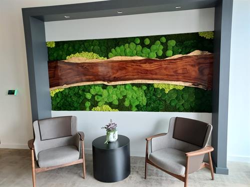 Reclaimed Wood /w Moss Art 