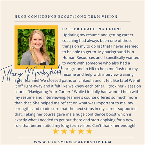 Navigating Your Career - Confidence Boost/Long Term Vision