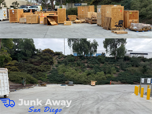 Biotech Sorrento valley shipping crate removal