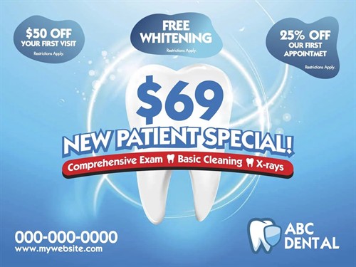 New patient postcard for dental offices