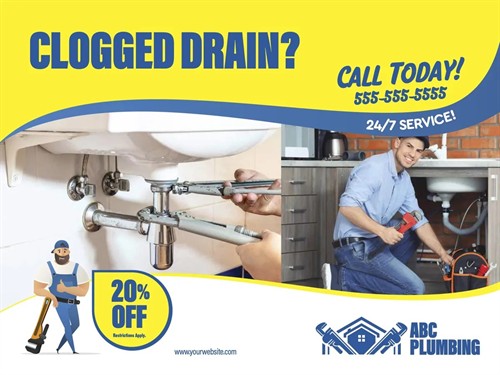 Plumbing postcard sent to homeowners near your service area