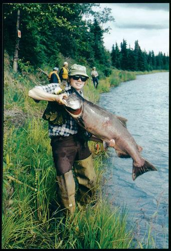 A 50#-Plus Kenai King Caught Off The Bank A 50#-Plus Kenai King Caught Off The Bank