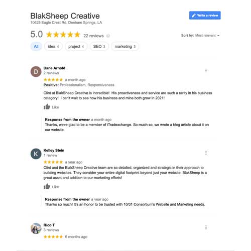 Top Rated Digital Marketing Agency in Livingston Parish With ALL Five Star Reviews on Google