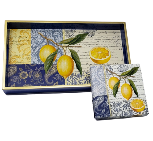 Lemon Tray and Matching Napkins