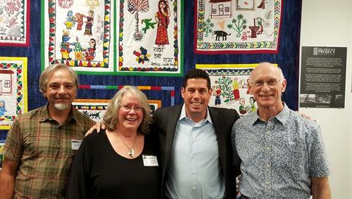 Quilt for Change exhibit with Brian Fisher and Adam Van Grack along with owner Judith HeartSong
