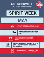 SPIRIT WEEK AT AFC ROCKVILLE: Celebrating TWO Years of Caring!