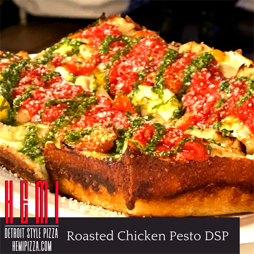 HEMI pizza inside Chef Tony's serves up delicious Detroit Style Pizza.. 