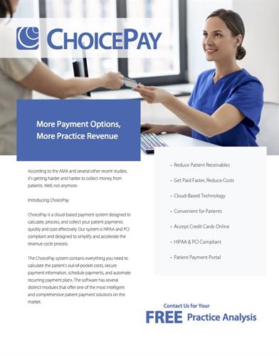 Patient Option, More Practice Revenue Patient Option, More Practice Revenue