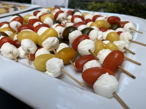 Mozz and Pesto Skewers