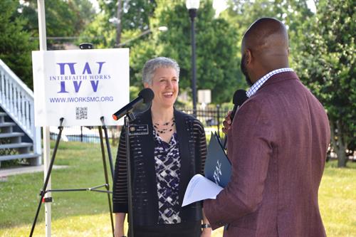 Sen. Kagan and Courtney Hall at the opening of Lon's House