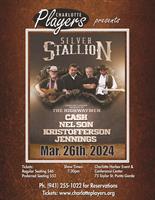 Charlotte Players Present “SILVER STALLIONS-COUNTRY LEGEND TRIBUTE TO THE HIGHWAYMEN; CASH, NELSON, KRISTOFFERSON, & JENNINGS”