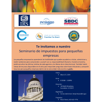 Taller de Impuestos para Pequeños Negocios- Spanish Small Biz Tax Seminar