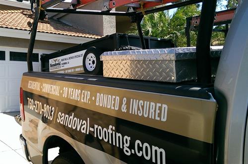 Sandoval Roofing, Inc. at job site in Escondido, CA.
