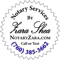 Zara Shea, Notary Public