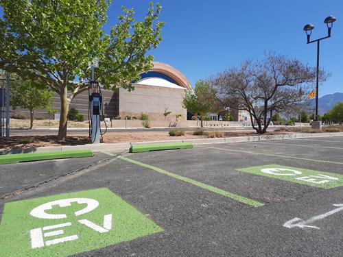 EV charging station at Anderson Abruzzo Albuquerque International Balloon Museum