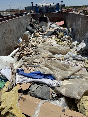 Mixed Waste after compaction