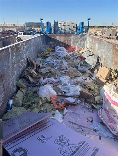 Mixed Waste after compaction