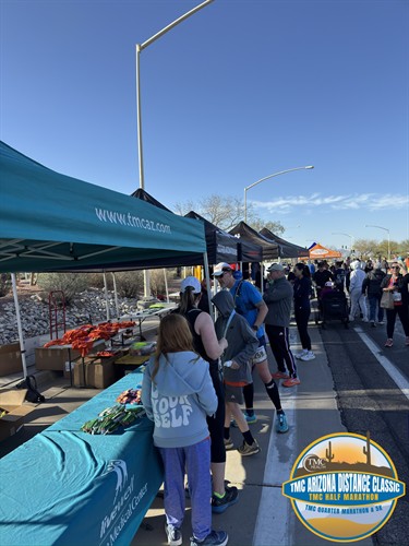 Vendor tents at TMC Arizona Distance Classic