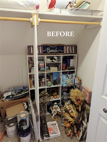 Organizing Owners Closet - Before Photo
