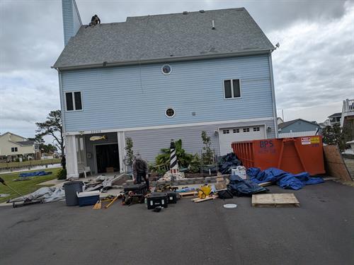 Roof replacement project in Captains Cove.