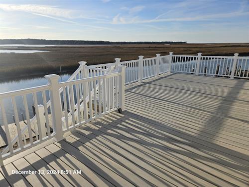 Composite deck project in Chincoteague Island.