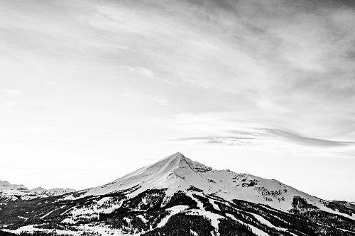 Lone Peak in Black & White