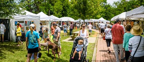 Art by the Falls annually brings over 10,000 art lovers and shoppers to the village.