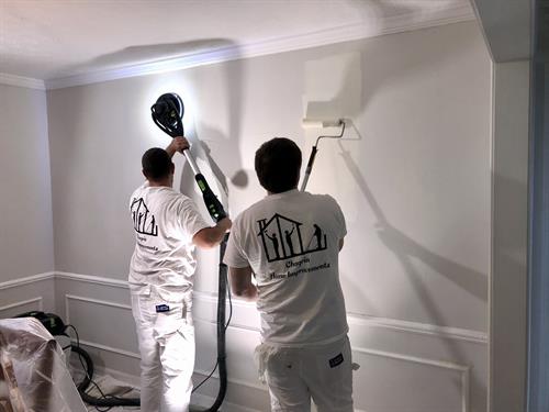 Interior Painting Wall Prep & Prime HEPA VAC Sanding System Chagrin Home Improvements