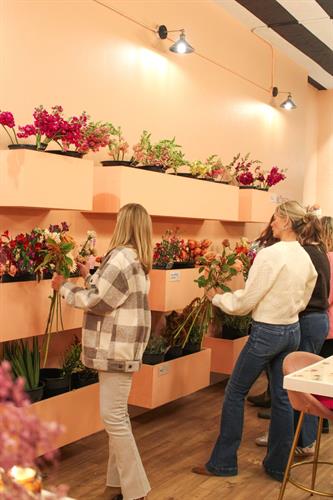 Our Flower Bar invites you to create a one-of-a-kind arrangement stem by stem