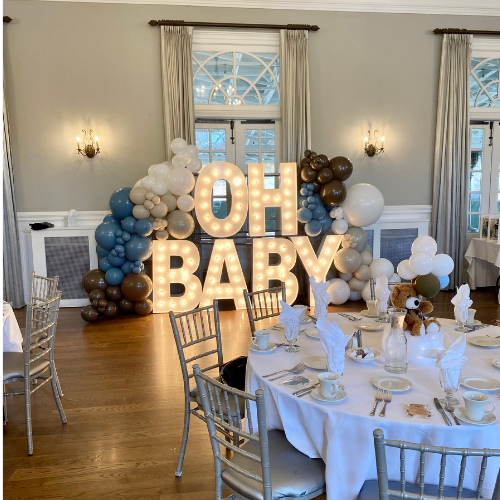 Baby Shower Balloons & Marquee Letters