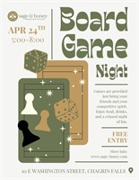 Board Game Night at Sage & Honey