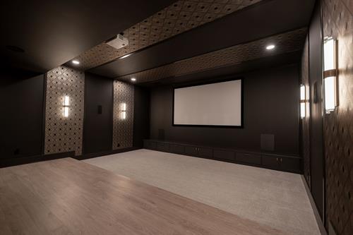 Home Theater of Contemporary Haven Custom Home by Otero Signature Homes 2023