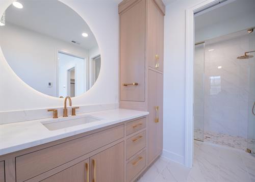 Second Primary Bathroom of Modern Minimalist Custom Home by Otero Signature Homes 2024
