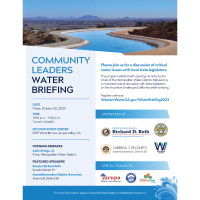 Western Water & Metropolitan Water District of Southern California Present: Community Leaders Water Briefing