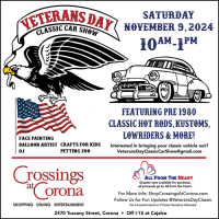 Crossings at Corona Presents: Veterans Day Classic Car Show