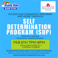 Rising Stars Kids Gym Presents: Free Info Session on Self Determination