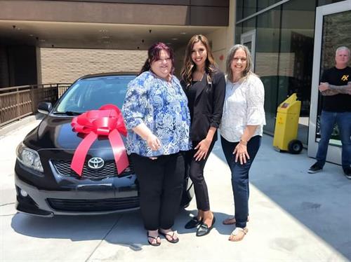 Community partners are the best! We LOVE HYUNDAI!! Free car for a single mom who struggled with housing.