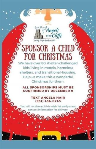 Our Annual Sponsor a Child/Family for Christmas