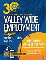 Riverside County Workforce Development Centers Presents: Valley Wide Employment Expo
