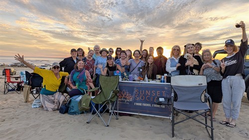 Sunset Social, A Women's Networking Social Bonfire in Grover Beach. The Last Thursday Of Every Month