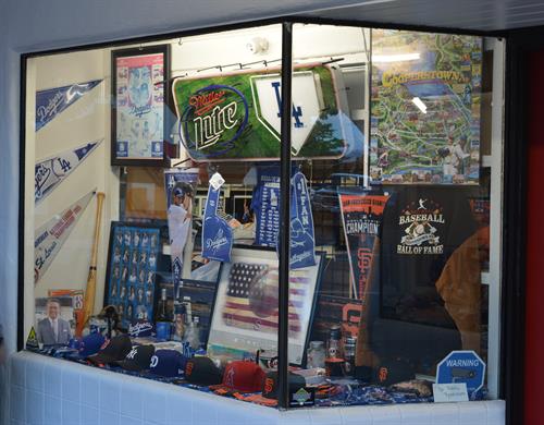 Sports Dugout Front Window Display