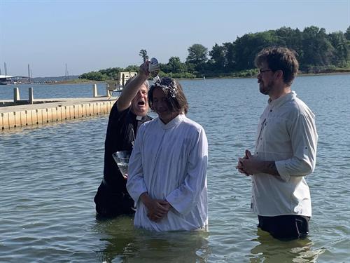 Baptism at summer camp 2023