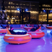 Skating + Bumper Cars on Fountain Square