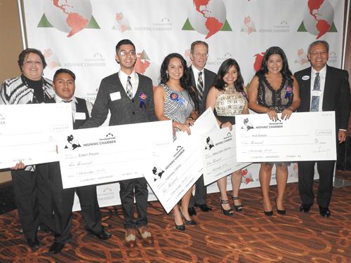 NKU students recipients of the Hispanic Chamber of Commerce scholarship.