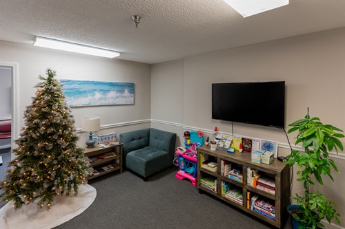 Waiting room at Christmas