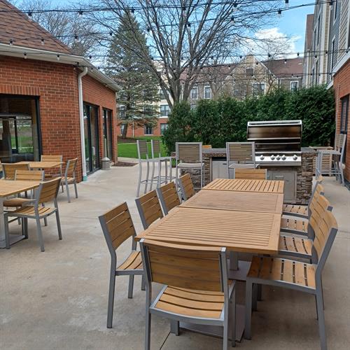 Tables and Chairs available on Patio Courtyard