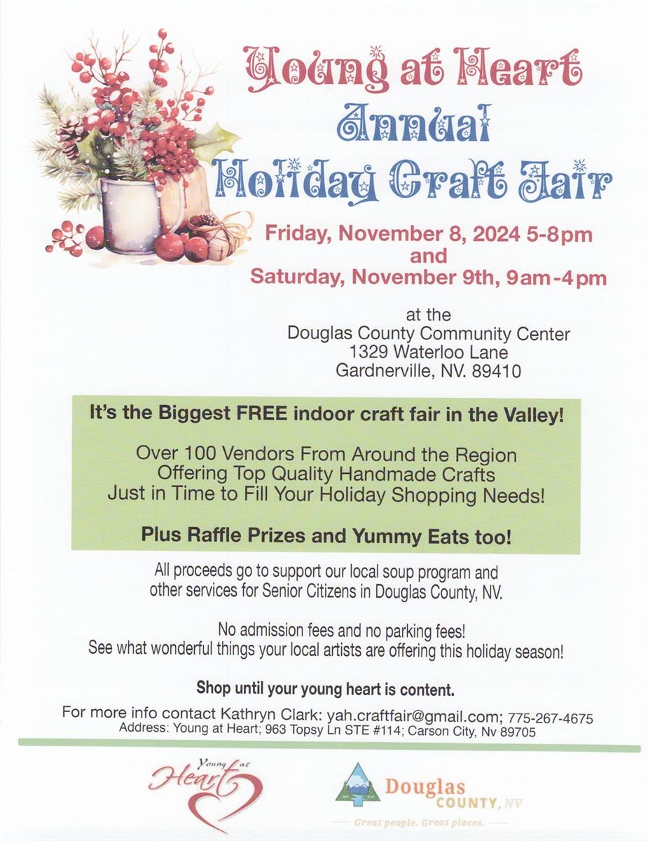 Young at Heart Holiday Craft Fair - Nov 8, 2024 to Nov 9, 2024