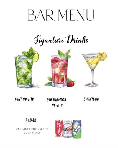 Mocktail Menu