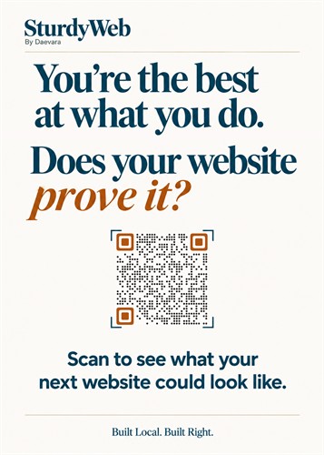 Scan or visit https://sturdyweb.net/offers/web-design/ to learn more